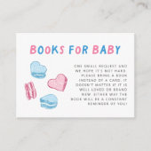 ピンクとブルーのハートブックリクエスト エンクロージャーカード (正面)