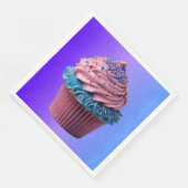 ピンクとブルーのバニラ カップケーキ (コーナー)