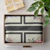 ピンクとブルーのバラのブークタイルのデクページ 薄葉紙 (ギフト)