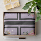 ピンクとブルーのバラのブークタイルのデクページ 薄葉紙 (ギフト)