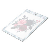 ピンクとブルーのバラ注 ノートパッド (アングル)