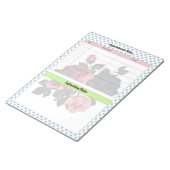 ピンクとブルーのバラ ノートパッド (アングル)