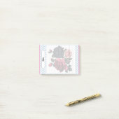 ピンクとブルーのバラ ポストイット (デスク上)