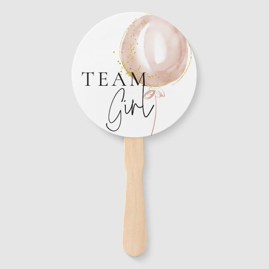 ピンクとブルーのバルーン性別が投票パドルを明らかにする ハンドファン (正面)