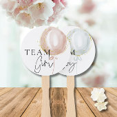 ピンクとブルーのバルーン性別が投票パドルを明らかにする ハンドファン