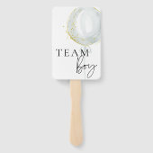 ピンクとブルーのバルーン性別が投票パドルを明らかにする ハンドファン (裏面)