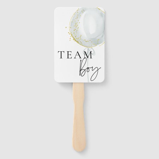 ピンクとブルーのバルーン性別が投票パドルを明らかにする ハンドファン (裏面)