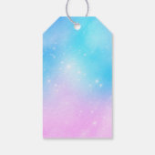 ピンクとブルーのパステルのグラデーションの空 ギフトタグ (裏面)