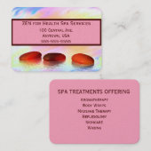 ピンクとブルーのパステルウォーターカラー 名刺 (正面/裏面)