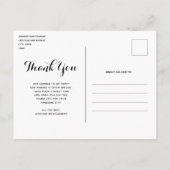 ピンクとブルーのパステルグラディエントスカイありがとう ポストカード (裏面)