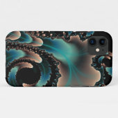 ピンクとブルーのフラクタル電話ケース Case-Mate iPhoneケース (裏面(横))