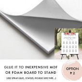 ピンクとブルーのフローラエレガントシーティングチャート記号 ポスター