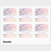 ピンクとブルーのフローラキャンドルの香り スクエアシール (シート)