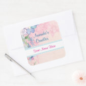 ピンクとブルーのフローラキャンドルの香り スクエアシール (封筒)