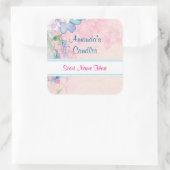 ピンクとブルーのフローラキャンドルの香り スクエアシール (バッグ)