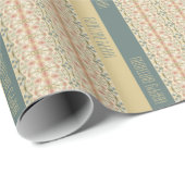 ピンクとブルーのフローラデザイナー ラッピングペーパー (ロールコーナー)