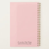 ピンクとブルーのフローラデザインあなた自身のヴィンテージ プランナー手帳 (裏面)