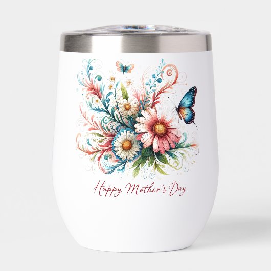 ピンクとブルーのフローラハッピーマザーズデー (正面)