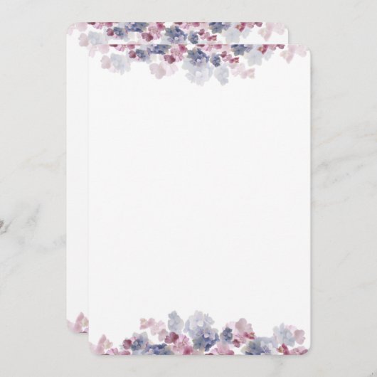 ピンクとブルーのフローラファ縁どン・プログラム紙 プログラム (正面/裏面)