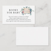 ピンクとブルーのフローラブック(ベビー挿入カード用) エンクロージャーカード (正面/裏面)