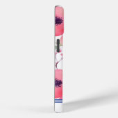 ピンクとブルーのフローラ水彩カスタム Case-Mate iPhoneケース (裏面 / 右)