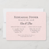 ピンクとブルーのフローラ馬のリハーサルディナー 招待状 (正面)