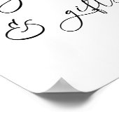 ピンクとブルーのフローラ ポスター (角)