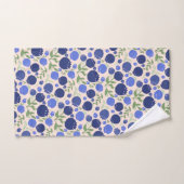 ピンクとブルーのブルーベリー バスタオルセット (ハンドタオル)