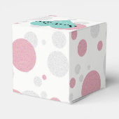 ピンクとブルーのベイビーリビール スプリンクラー シャワー ティアラ パーティー フェイバーボックス (裏面サイド)