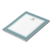 ピンクとブルーのボーホレインボーの名前 ノートパッド (回転)