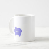 ピンクとブルーのポメラニアン コーヒーマグカップ (正面左)