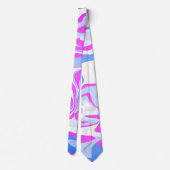 ピンクとブルーのマーブリング ネクタイ (裏面)