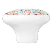 ピンクとブルーのメイソンジャースフローラセラミックプル セラミックノブ (側面)