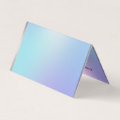 ピンクとブルーのメタリックグラデーションアクセントの名刺 名刺 (裏面)