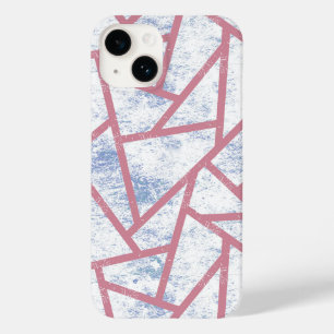 ピンクとブルーのモザイク模様 Case-Mate iPhone 14ケース