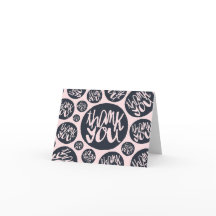 ピンクとブルーのモダンレタリングパターン