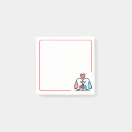 ピンクとブルーのラブバード ポストイット