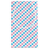 ピンクとブルーのリングや輪 スモールペーパーバッグ (裏面)