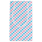 ピンクとブルーのリングや輪 スモールペーパーバッグ (正面)