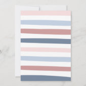 ピンクとブルーのレインボージェンダーが赤ちゃんのシャワーを明らかにする 招待状 (裏面)