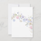 ピンクとブルーのワイルドフラワージェンダーの表示 サンキューカード (裏面)