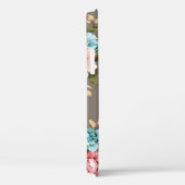 ピンクとブルーのヴィンテージと緑とクリームの花 Case-Mate iPhoneケース (裏面 / 右)
