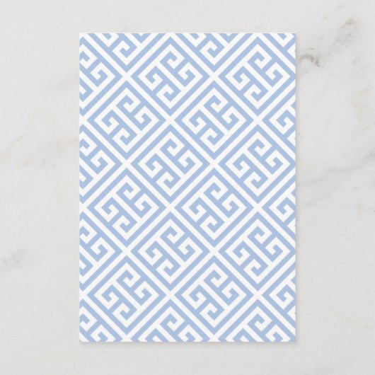 ピンクとブルーの中華料理の結婚披露宴 エンクロージャーカード (裏面)