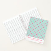 ピンクとブルーの主水玉模様に喜ぶ ノートブック (内部)