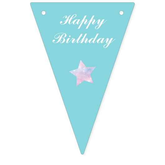 ピンクとブルーの双子の男の子と女の子の誕生日パーティー バンティングフラッグ (第2の旗)