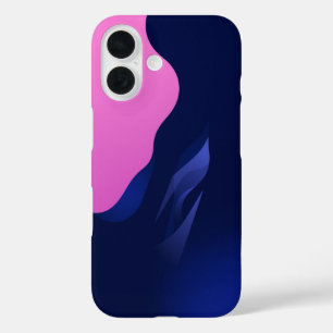 ピンクとブルーの夢:ミニマル抽象芸術 iPhone 16ケース