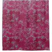 ピンクとブルーの大理石抽象芸術 シャワーカーテン (正面)