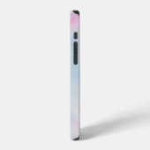 ピンクとブルーの大理石調の背景 iPhoneケース (左側面)