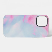 ピンクとブルーの大理石調の背景 iPhoneケース (裏面横)