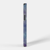 ピンクとブルーの大理石 iPhoneケース (右側面)